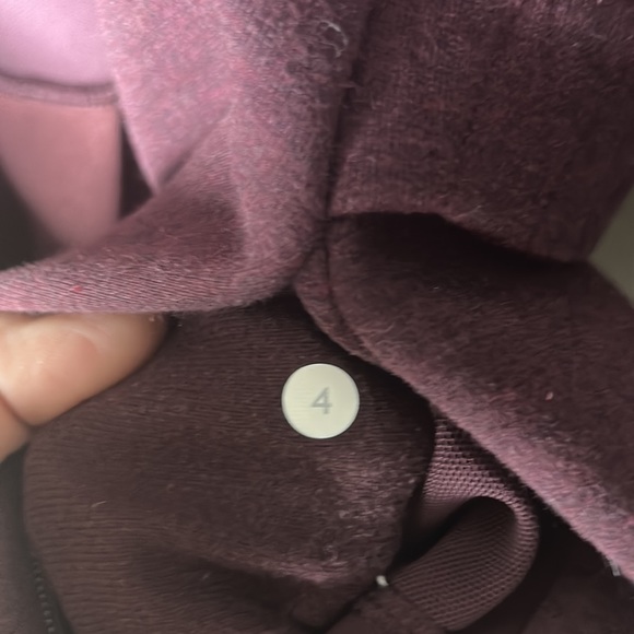 LULULEMON Burgundy Hooded Full Zip Jacket Size 4 - Picture 14 of 16